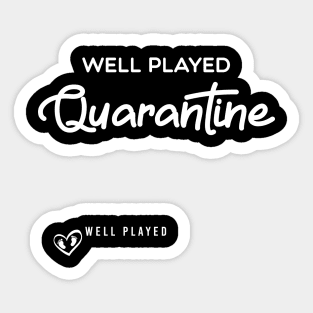 Well Played Quarantine Announcement Pregnancy Sticker